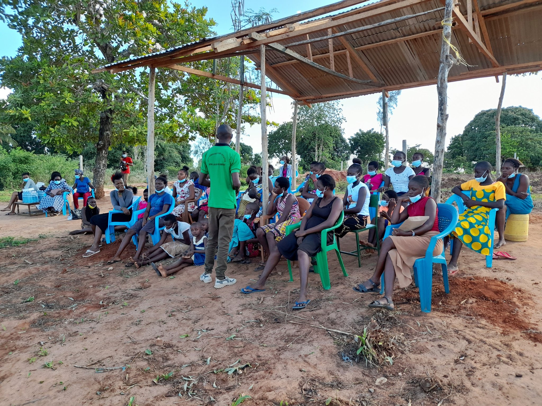Community health workers promoting preventive mental health in Kenya as part of CAPMHK’s 2021 petition initiative.